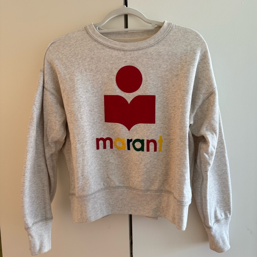 Isabel Marant Limited Edition Logo Gray Crewneck Sweatshirt size 38 (small)